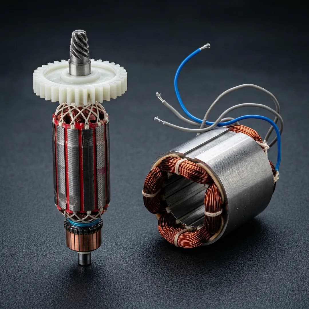 Profiline GM25 motor internals — precision copper windings
